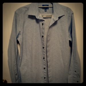 Light blue button up.